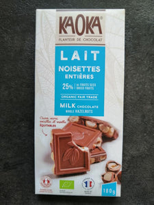 Chocolat au lait noisettes