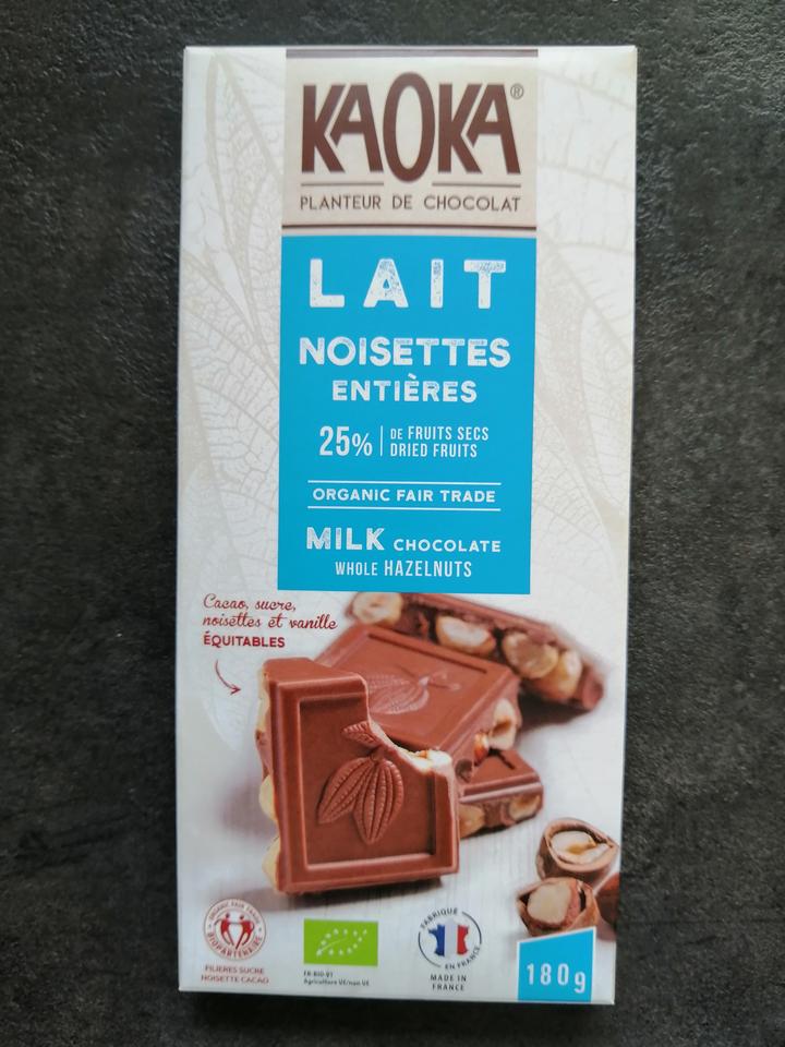 Chocolat au lait noisettes